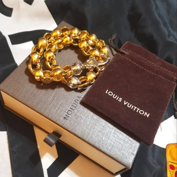 TRADE? LOUIS  VUITTON Authentic 2013 MALLETAGE Chain Necklace - Picture 9 of 10